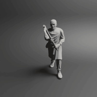 Medieval peasant levy Pose one w axe NCM