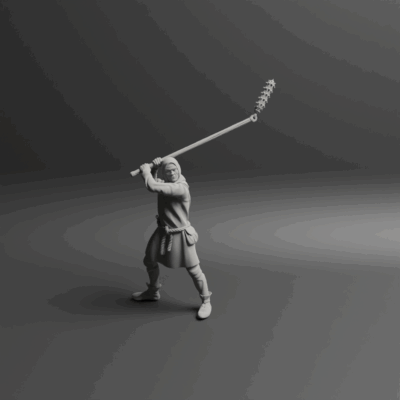 Medieval peasant levy Pose three NCM