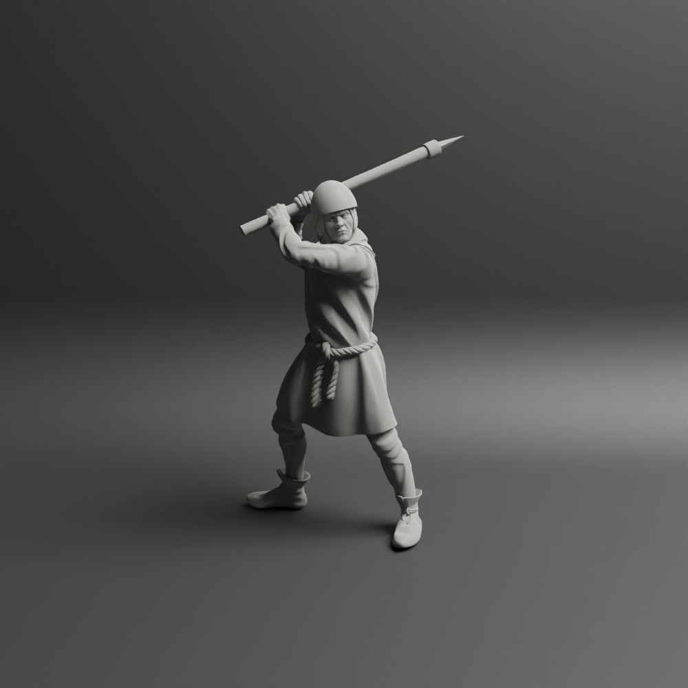 Medieval peasant levy Pose three w goodentag NCM