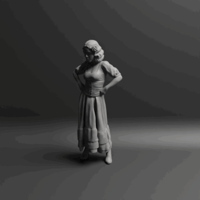 Saloon girl looking tough