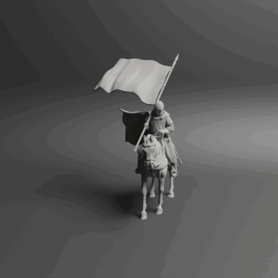 medieval crusader mounted