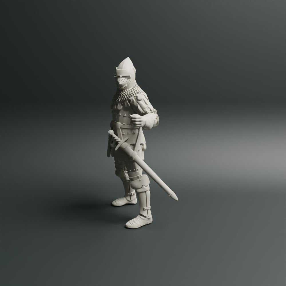 14th 15th century Men at Arms 3 Standard Bearer