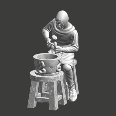 Medieval Master Mason at Work