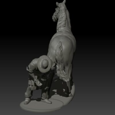 Blacksmith Farrier Horse Shoeing v2 hat, with base