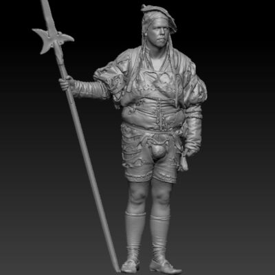 Landsknecht with halberd