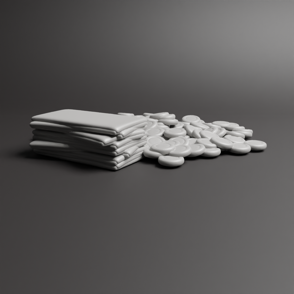 Western saloon pile of money