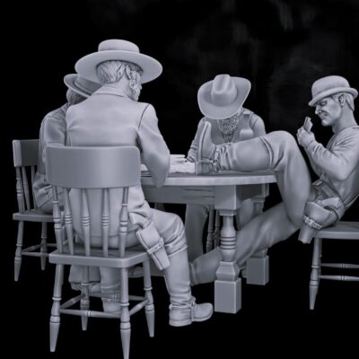 Western Saloon Poker scene set