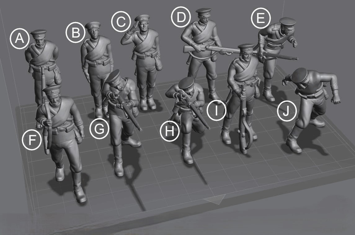 WW1 Russian Army soldiers in action