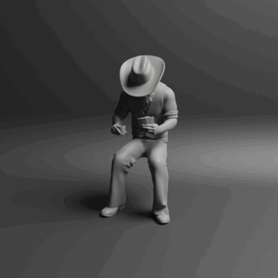 Saloon card player 4