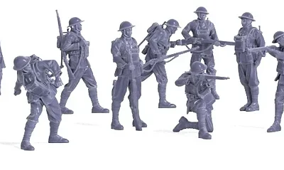 WW1 US Army soldiers in action