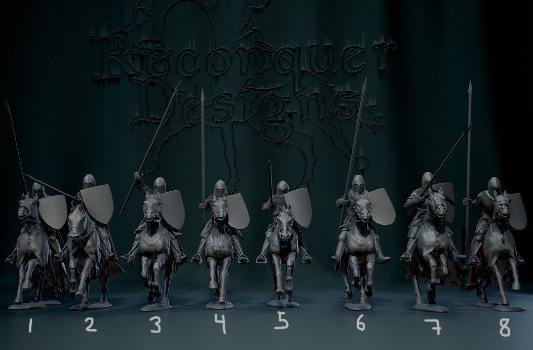 Mid 14 Century Knights Charging v8