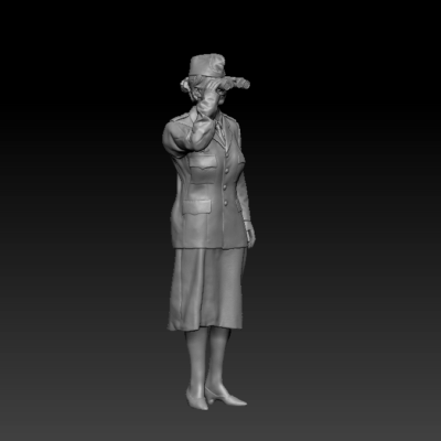 Swedish Air Force Meteorology Lotta 1980s with binoculars