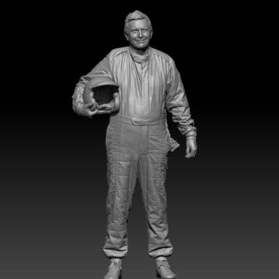 Racer Driver standing proud