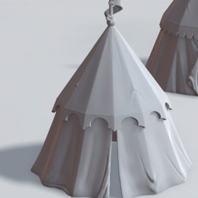 Medieval round Tent 12 spokes style closed