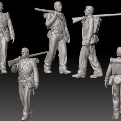 Confederate Soldier walking