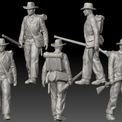 Confederate Soldier walking v2