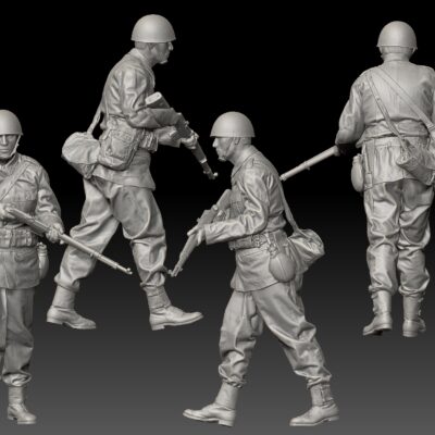 Swedish M39 soldier walking forward