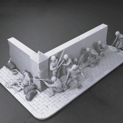 WW2 US Soldiers in a dangerous action