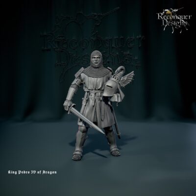 King Pedro IV of Aragon dismounted