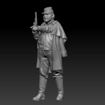 Chubby First lieutenant pointing angrily