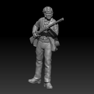 Alamo Defender standing at the ready