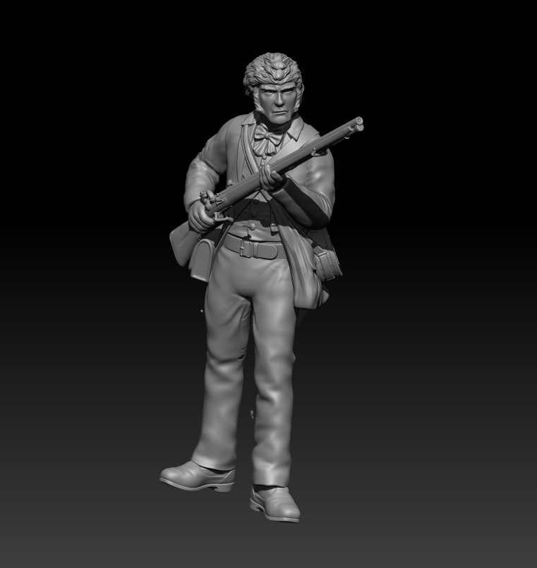 Alamo Defender standing at the ready