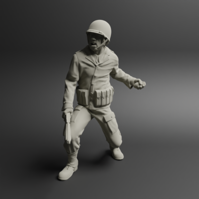 American soldier ww2 Throw grenade A14