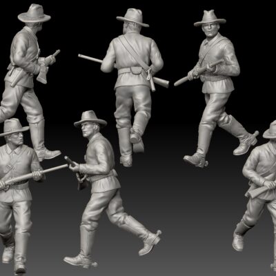 Dismounted 7th Cavalry running