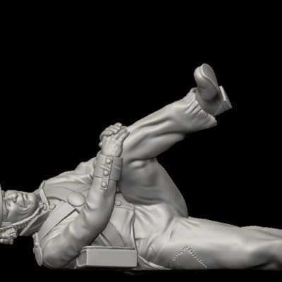 Alamo Mexican soldier falling off ladder injured leg