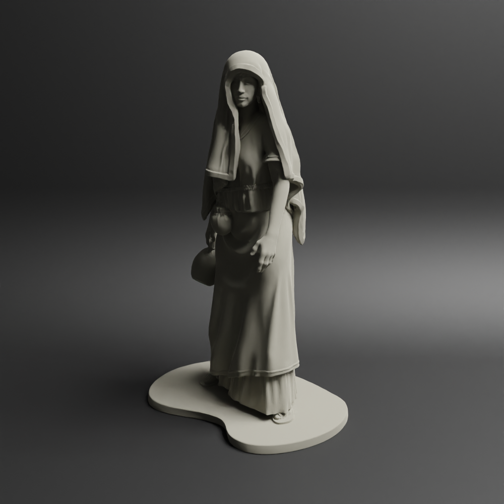 Roman woman veil shopping