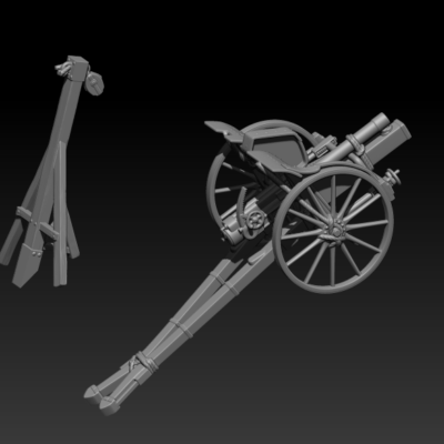 WW1 cannon being transported