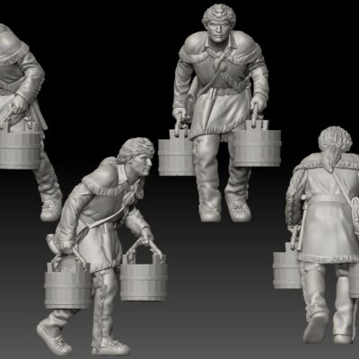 Alamo Trapper walking low with buckets