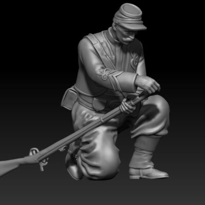 Zouave Pennsylvania Civil War loading, kepi