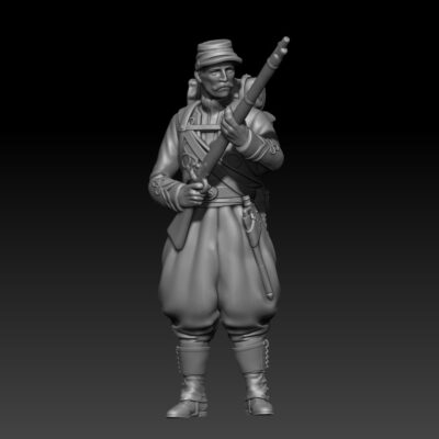 Zouave Pennsylvania Civil War standing, kepi