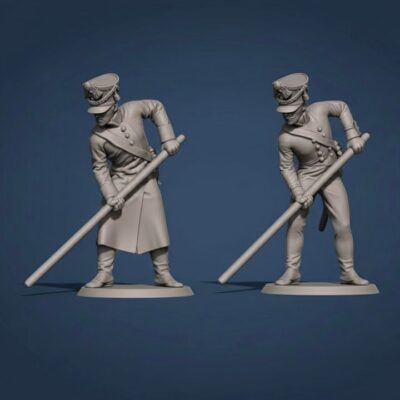 napoleonic russian artillery crew summer and winter