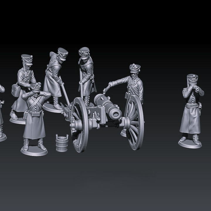 napoleonic russian foot artillery 1812-14 in greatcoats