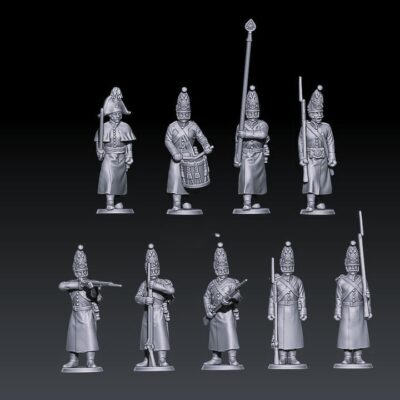 napoleonic russian grenadiers with greatcoats 1805-07 set 2