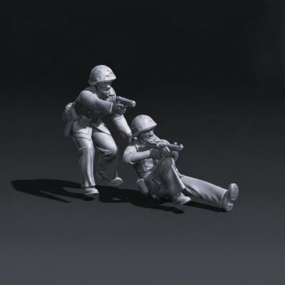 WW2 US marines rescue in Pacific