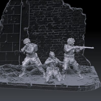 WW2 US paratroopers surrounded set